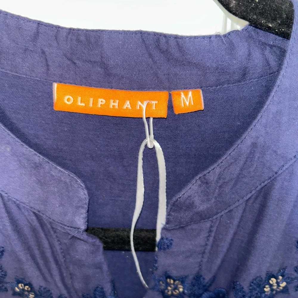 Oliphant Camden Navy Cinched Shirt Maxi Dress • Size M • SOLD OUT • NWOT - Picture 6 of 11